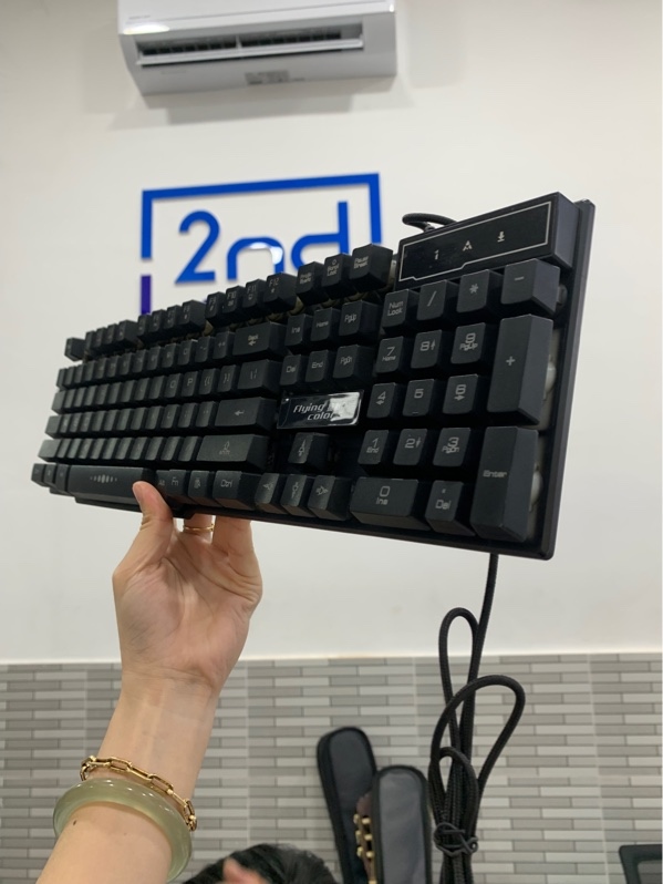 Bàn phím dây giả cơ Flying Colors K8 - Màu đen - Ngoại hình: 96% - Box