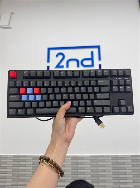Bàn phím dây IKBC CD87 - Blue Switch - Màu đen - Ngoại hình: 97% - Thay 7 keycaps sai profile - Body