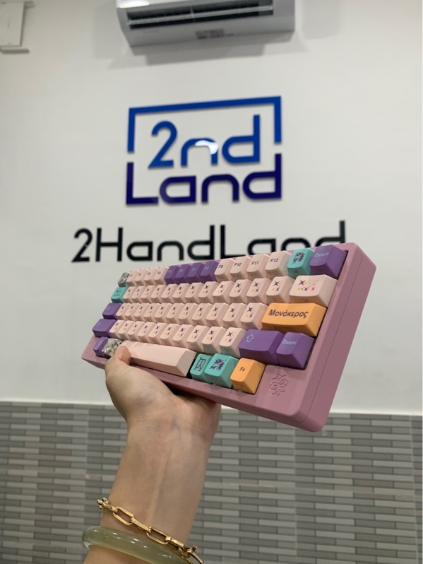 Bàn phím dây Molly 60 - Màu hồng - Ngoại hình: 97% - Trầy body, thiếu keycap zin - Kèm túi