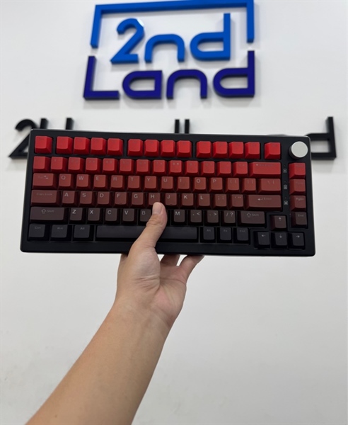 Bàn phím Durgod MK 75 - 3 mode : receiver , dây , bluetooth - Màu đen đỏ - Ngoại hình 97% - Hở ốp phím nhẹ - Kèm box + Dây kết nối + Receiver