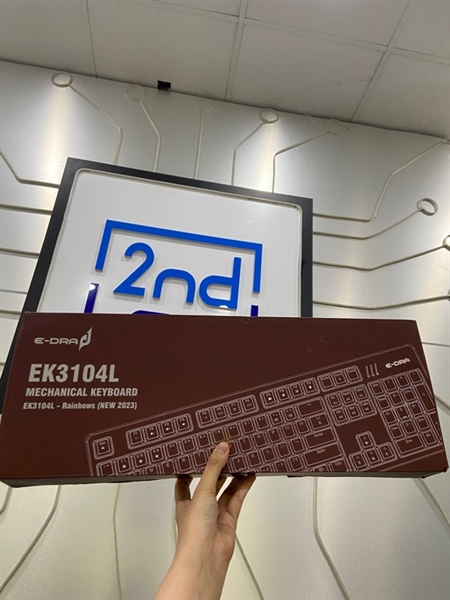 Bàn phím E-Dra EK3104L - Beta Brown Switch - 1 Mode kết nối - Màu đen - Ngoại hình: 97% - Kèm Box