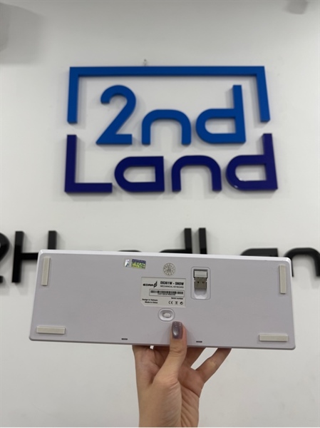 Bàn phím E-Dra EK361W Snow - 3 mode - Yellow Switch - Màu trắng - Ngoại hình 98% - Kèm receiver 2