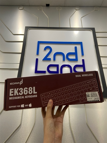 Bàn phím E-Dra không dây EK368L - Màu đen - Ngoại hình: 98% - Kèm Box