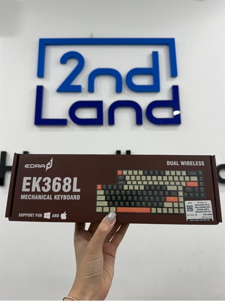 Bàn phím Edra EK368L Mechanical Keyboard - 2 mode - Brown Switch - Màu đen - Ngoại hình 98% - Kèm Box , receiver
