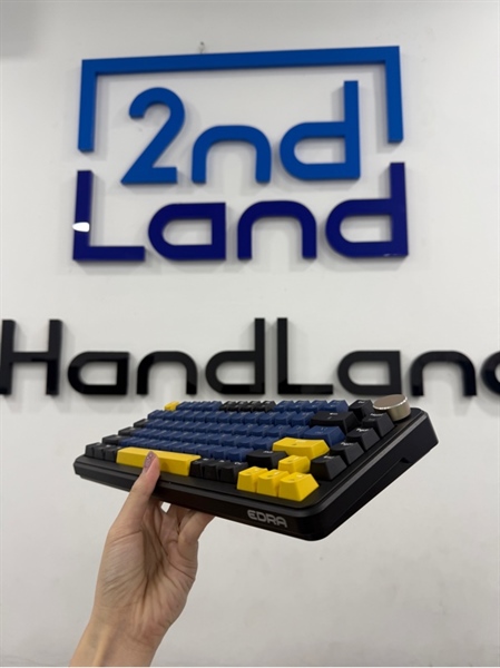 Bàn phím Edra EK375W triple mode gaming keyboard - 3 mode - Màu đen xanh - Ngoại hình 98% - Kèm receiver 1