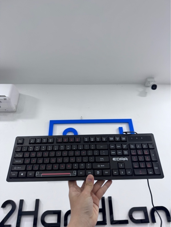 Bàn phím Edra EK506 - 1 mode dây - Màu đen - Ngoại hình 97,5% - Phím ố - Kèm box