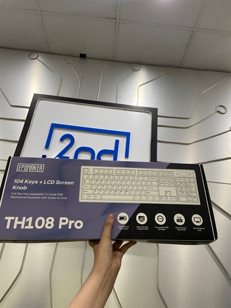 Bàn phím EPDMAKER TH108 Pro - 3 mode kết nối - Màu đen - Ngoại hình: 98% - FullBox