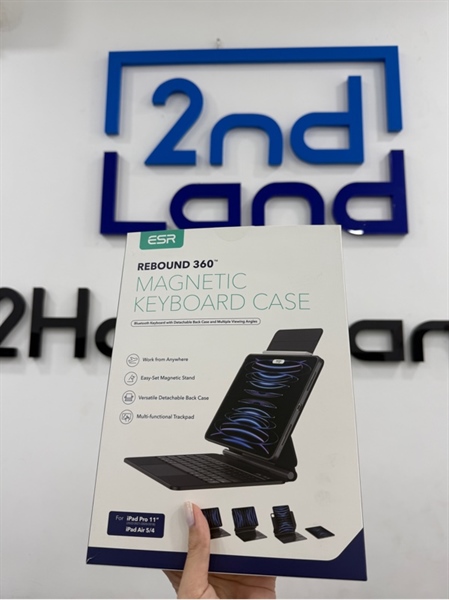 Bàn phím ESR 360 magnetic keyboard case for iPad Air 4,5,pro 11 gen 2,3,4,5 - Màu đen - Ngoại hình 98% - FullBox