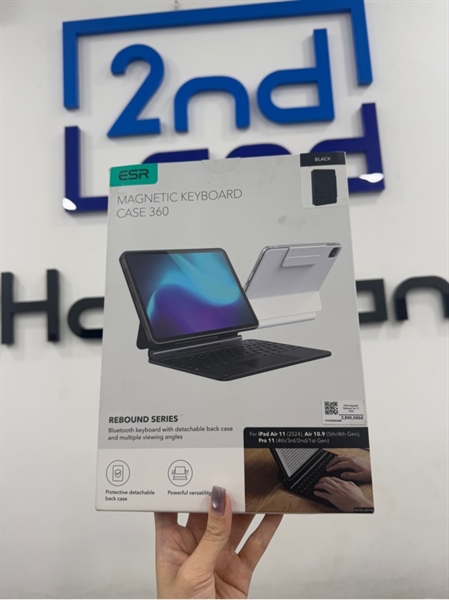 Bàn phím ESR magnetic keyboard case 360 rebound series - Model 6B014A - Màu đen - Ngoại hình 98% - Kèm Box
