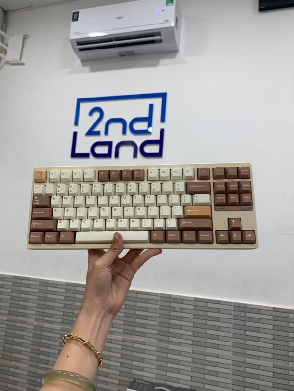 Bàn phím Evoworks 80 - 3 mode - Màu kem - Ngoại hình: 98% - Fullbox
