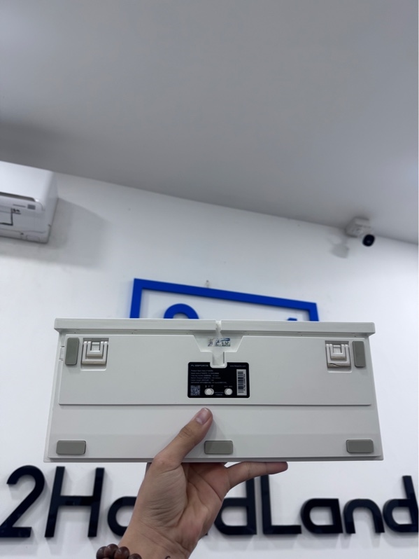 Bàn phím FL-ESPORTS FL750 - 3 mode - Màu trắng - Ngoại hình 97% - Trầy xước, ố - Kèm key cap phụ, receiver