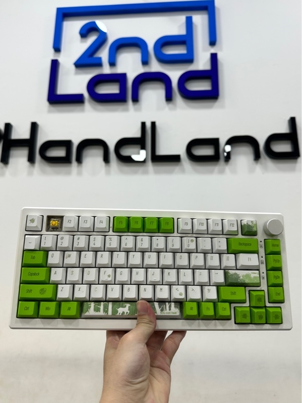 Bàn phím FUHLEN H75S - 3 MODE/ GASKET/ HOTSWAP/ MẠCH XUÔI - Màu xanh SAOLA - Ngoại hình 97% - Mất led phím R, mất keycap F1 - Kèm receiver