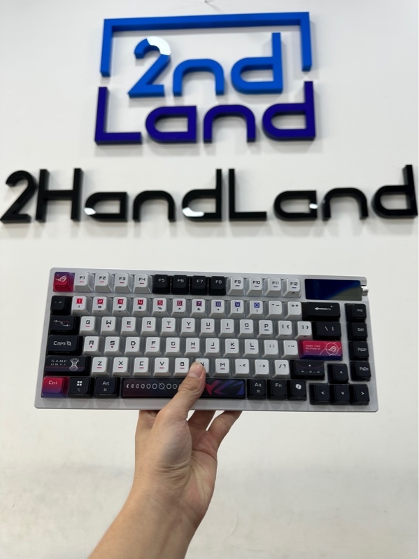 Bàn phím Gaming Asus Rog Azoth X - 3 mode : dây , receiver , bluetooth - Màu trắng đen - Ngoại hình 99% - Fullbox