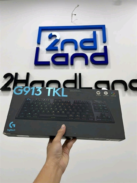 Bàn phím Gaming Logitech G913 TKL Lightspeed Rgb Mechanical Tactile - 3 mode : dây , 2.4 , bluetooth - Màu đen - Ngoại hình 97%, thiếu 1 keycap PG UP- Kèm box , cáp , receiver 3