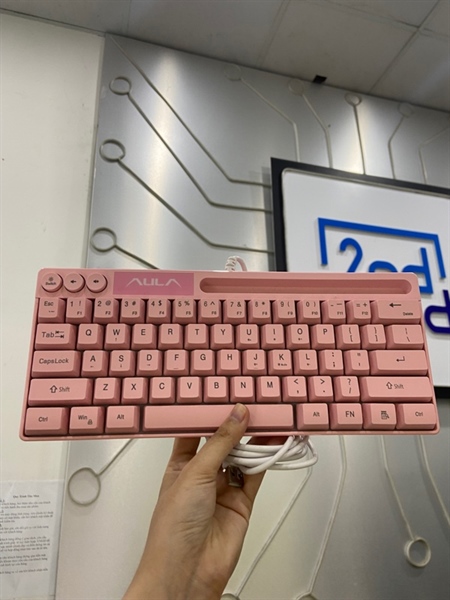 Bàn phím giả cơ Aula F3061 - 1 Mode - Màu hồng - Ngoại hình: 98% - Body
