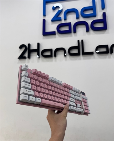 Bàn phím giả cơ Bosston 803 - 1 mode dây - Màu hồng trắng - Ngọa hình 97% - Kèm box 1