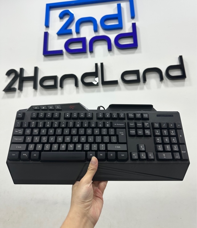 Bàn phím giả cơ có dây Gaming Havit KB488L RGB - 1 mode : dây - Màu đen - Ngoại hình 97% - nhiều phím nhấn cứng - Body