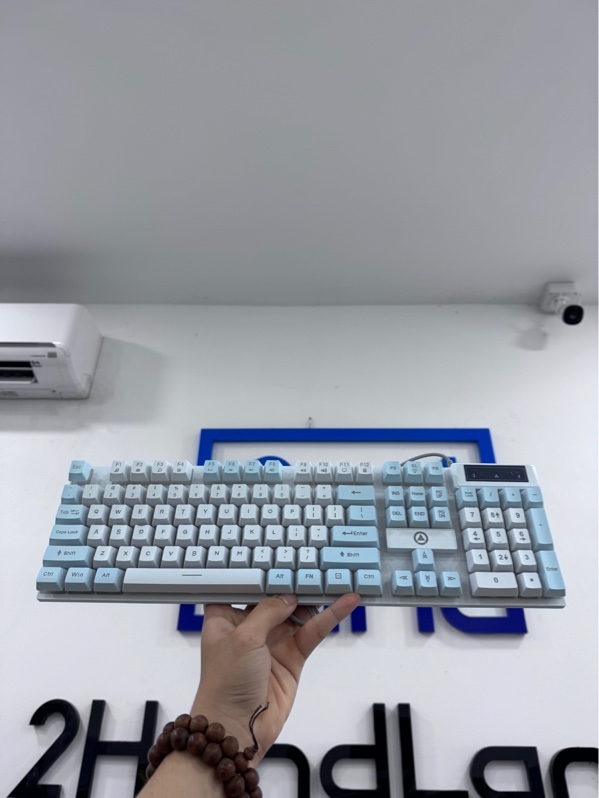 Bàn phím giả cơ YinDiao K500 - 1 mode dây - Màu trắng - Ngoại hình 98% - Tróc sơn chữ D - kèm box