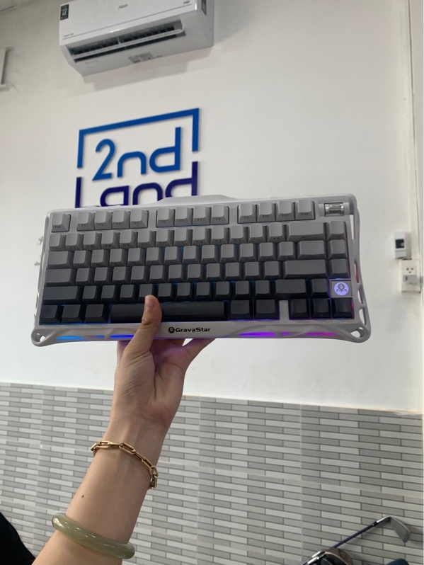 Bàn phím Gravastar GS K1 - 3 mode - Màu trắng - Ngoại hình: 98% - Fullbox