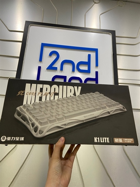 Bàn phím Gravastar Mercury K1 Lite - 3 Mode - Switch Linear - Màu trắng - Ngoại hình: 98% - FullBox