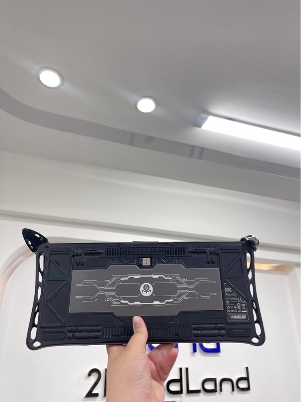 Bàn phím GravaStar Mercury K1pro - 3 mode dây/ bluetooth/ 2.4 - Màu đen tím - Ngoại hình 97.5% - Kèm receiver