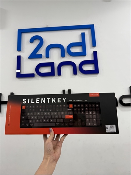 Bàn phím Hyperwork Silent Key HPWTS01 - 3 mode - Màu đen - Ngoại hình 98% - Kèm Box , dây usb , receiver