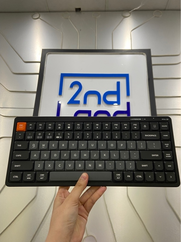 Bàn phím Hyperwork Silentkey Mini - 3 mode: Bluetooth , 2.4hz, dây - Màu đen - Ngoại hình: 97% - Phím space bấm nặng - Body