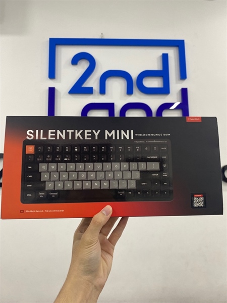 Bàn phím HyperWork Silentley mini TS01M - 3 mode - Màu đen - Ngoại hình 98% - Kèm Box, Dây USB-C