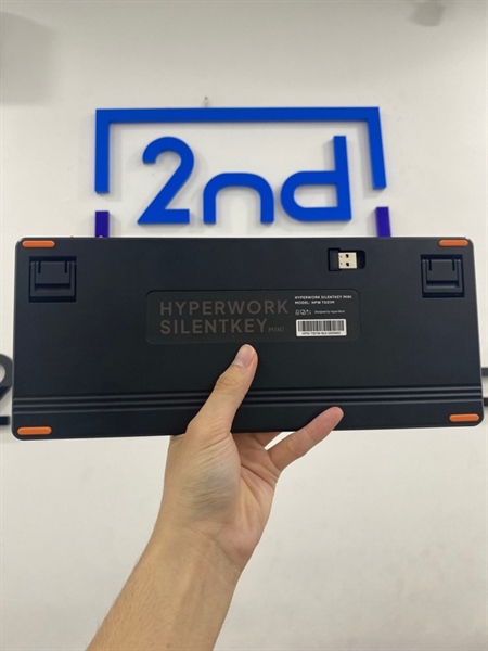 Bàn phím HyperWork Silentley mini TS01M - 3 mode - Màu đen - Ngoại hình 98% - Kèm Box, Dây USB-C 2