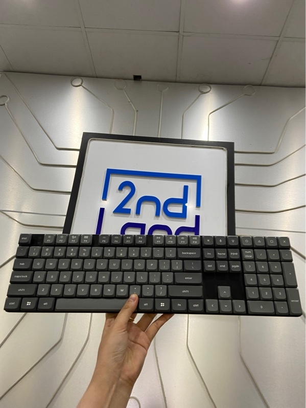 Bàn phím Keychron K5 Max - 3 mode kết nối (dây, 2.4hz, receiver) - Màu xám - Ngoại hình: 98% - Thiếu cây gắp keycap - FullBox