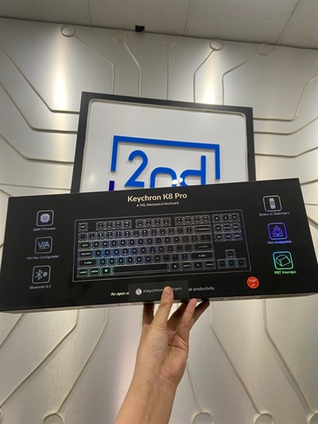 Bàn phím Keychron K8 Pro - Màu đen - Ngoại hình: 98% - FullBox