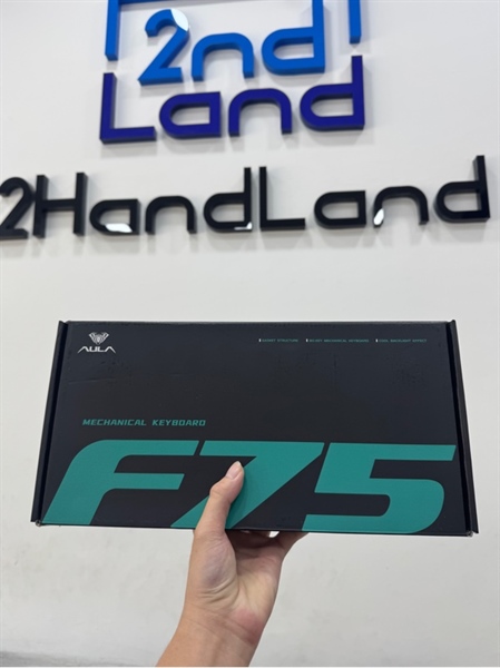 Bàn phím không dây Aula F75 - 3 mode - Mảu trắng - Ngoại hình 99% - Openbox 3