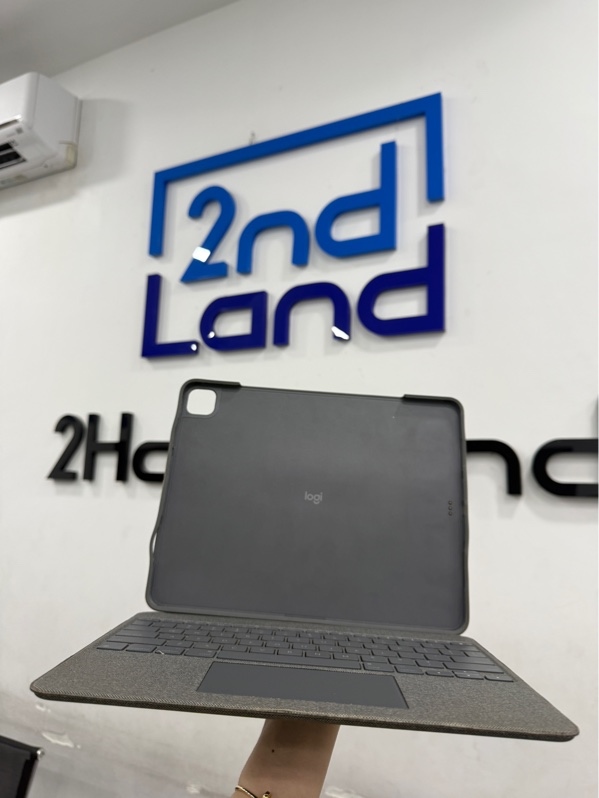 Bàn phím kiêm bao da Logitech Combo Touch For ipad pro - 12.9 inch - Màu xám - Ngoại hình 97% - Giãn cao su - Body