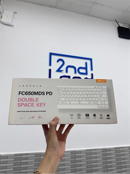 Bàn phím LeoPold PC 650MDS PD - 1 mode dây - Màu trắng hồng - Ngoại hình 98% - Fullbox