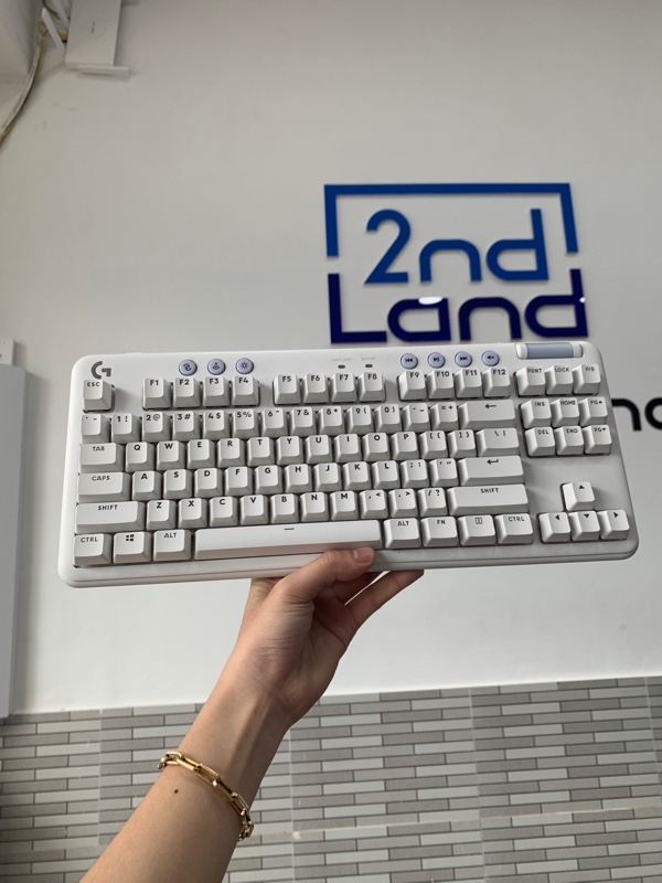 Bàn phím Logitech Aurora G715 RGB TKL - 2 mode dây + reciver - Màu trắng - Ngoại hình: 98% - Body