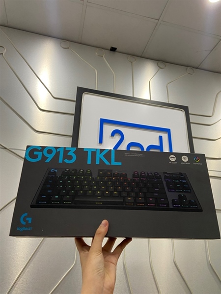 Bàn phím Logitech G913 TKL - 3 Mode: Bluetooth + Receiver + dây - Màu đen - Ngoại hình: 97% - FullBox