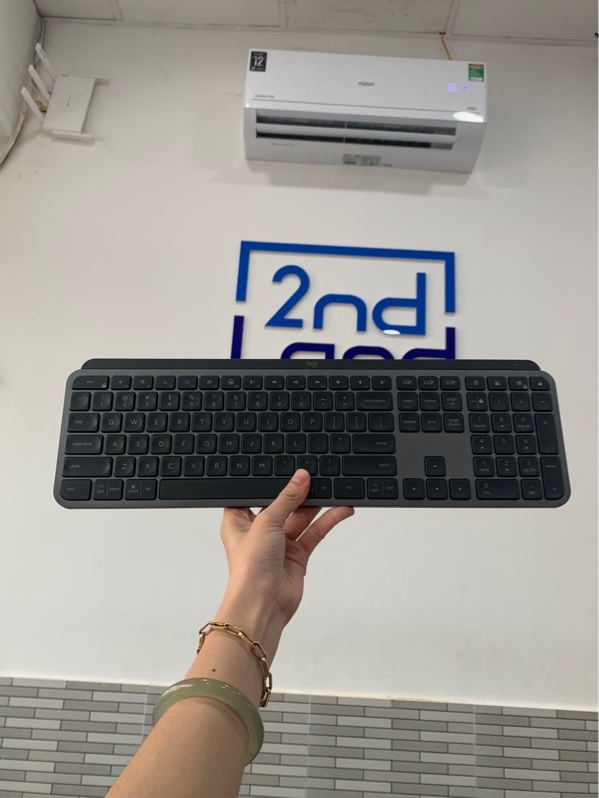 Bàn phím Logitech MX Keys For Bussiness - 2 mod bluetooth + 2.4G - Màu xám - Ngoại hình: 97% - Box