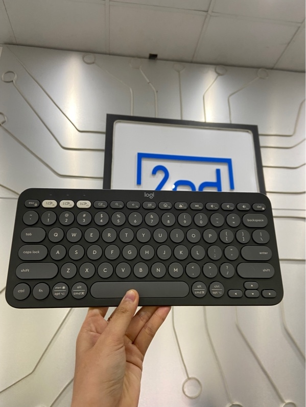 Bàn phím Logitech Pebble Keys 2 K380S - 1 mode kết nối bluetooth - Màu xám - Ngoại hình: 98% - Body