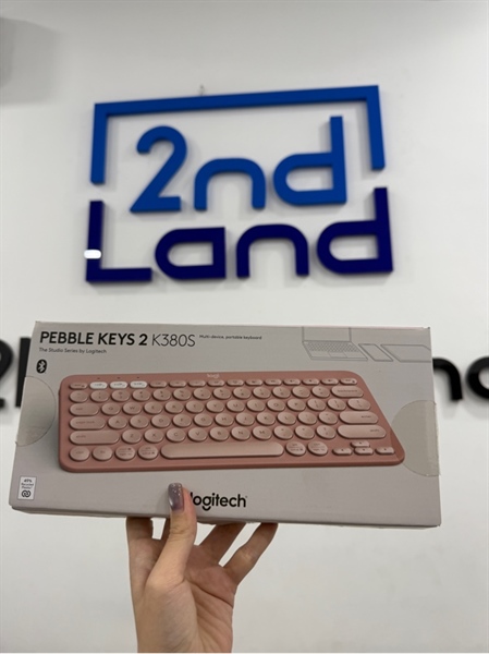 Bàn phím Logitech Pebble Keys 2 K380S - Màu hồng - Ngoại hình 98% - Box