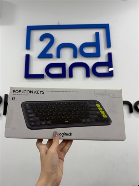 Bàn phím Logitech Pop icon keys - Màu đen - Ngoại hình 98% - Kèm Box , mất receiver
