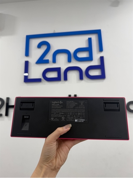 Bàn phím Logitech Pro X 60 - 3 mode - Màu hồng - Ngoại hình 98% - Kèm túi đựng , receiver , dây kết nối 2
