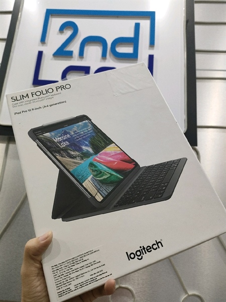 Bàn Phím Logitech Slim Folio Pro Ipad Pro 12.9 inch - Gen 3 - Màu Đen - Ngoại hình 98% - Fullbox