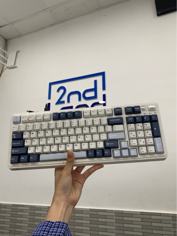 Bàn phím Mechanical Keyboard KG98 - 3 mod - Màu trắng - Ngoại hình: 98% - Body