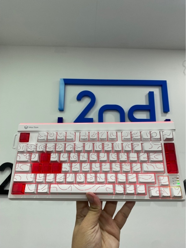Bàn phím Meetion Vibekey B75 - 3 mode - Màu đen - Ngoại hình: 97% - Ố vàng - Kèm Receiver - Dây - Keycap - Box