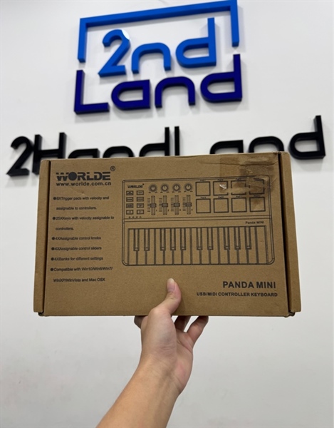 Bàn phím Midi Worlde Panda Mini 25 Keys - Màu đen - Ngoại hình 97% - Kèm box + Dây kết nối 3