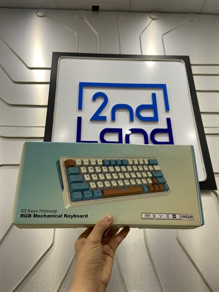Bàn phím MK61T Keyboard 63 Keys Hotswap - 3 Mode : dây + bluetooth + receiver - Màu trắng - Ngoại hình: 98% - Fullbox