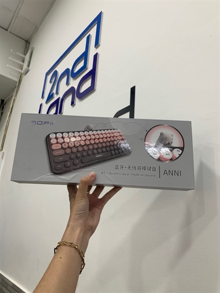 Bàn phím Mofii Anni - 2 mode 2.4G + bluetooth - Màu đen hồng - Ngoại hình: 98% - Box