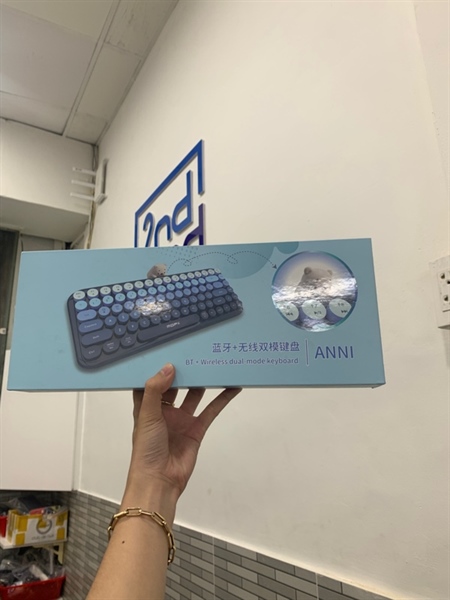 Bàn phím Mofii Anni - 2 mode 2.4G + bluetooth - Màu xanh - Ngoại hình: 98% - Box