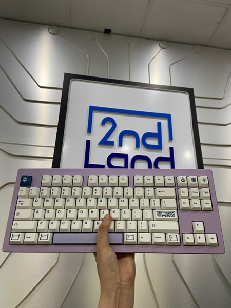 Bàn phím Monsgeek M3 Build Full Nhôm - Switch màu kem - Màu tím - Ngoại hình: 97% - FullBox