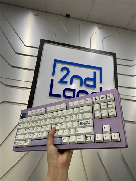 Bàn phím Monsgeek M3 Build Full Nhôm - Switch màu kem - Màu tím - Ngoại hình: 97% - FullBox 1